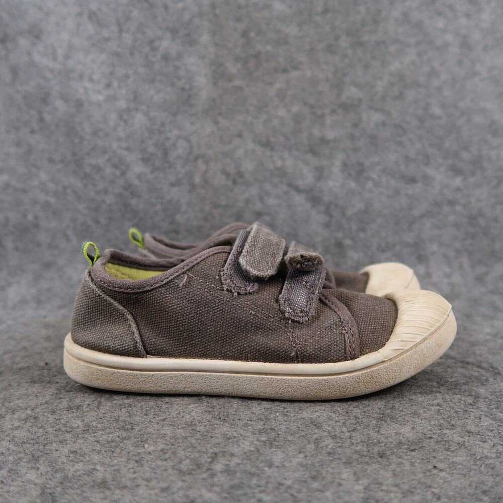 Cat & Jack Shoes Kids Toddler 11 Sneakers Easy On Double Adjustable Strap Canvas